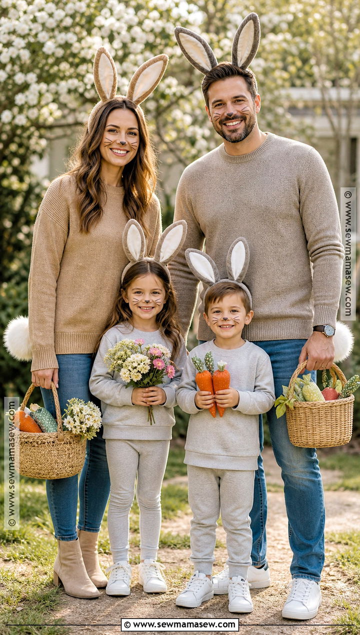 Bunny Family Costume - 30 Cute Bunny Costume Ideas