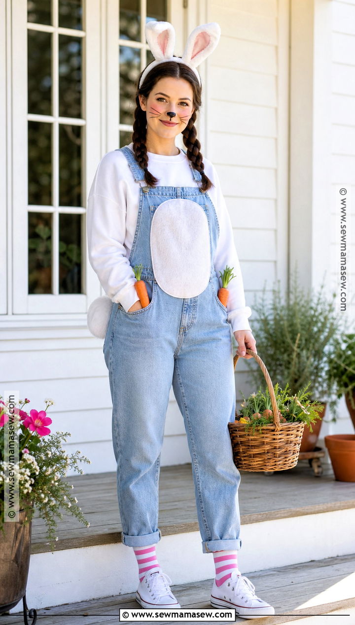 Bunny In Overalls Costume - 30 Cute Bunny Costume Ideas