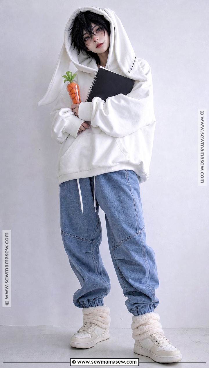 Bunny L Cosplay With White Hoodie - 40 l cosplay ideas