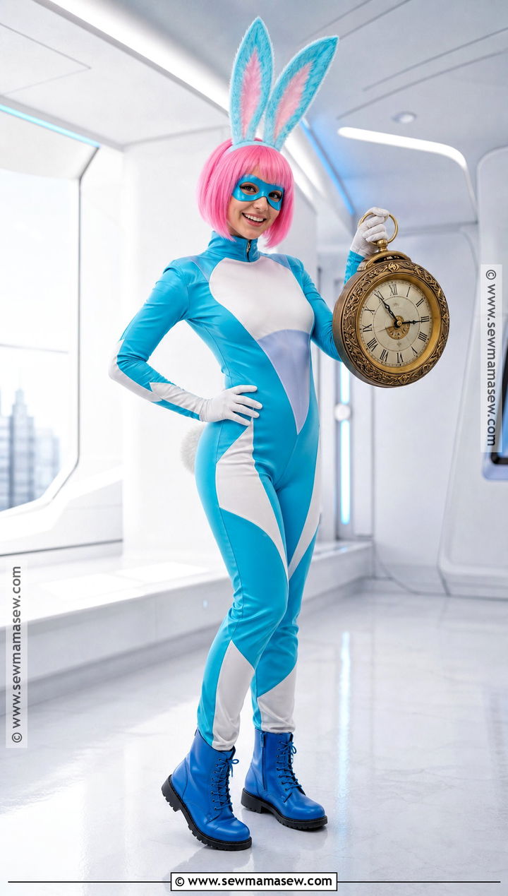 Bunnyx Cosplay With Blue White Rabbit Suit - 30 Miraculous Cosplay Ideas