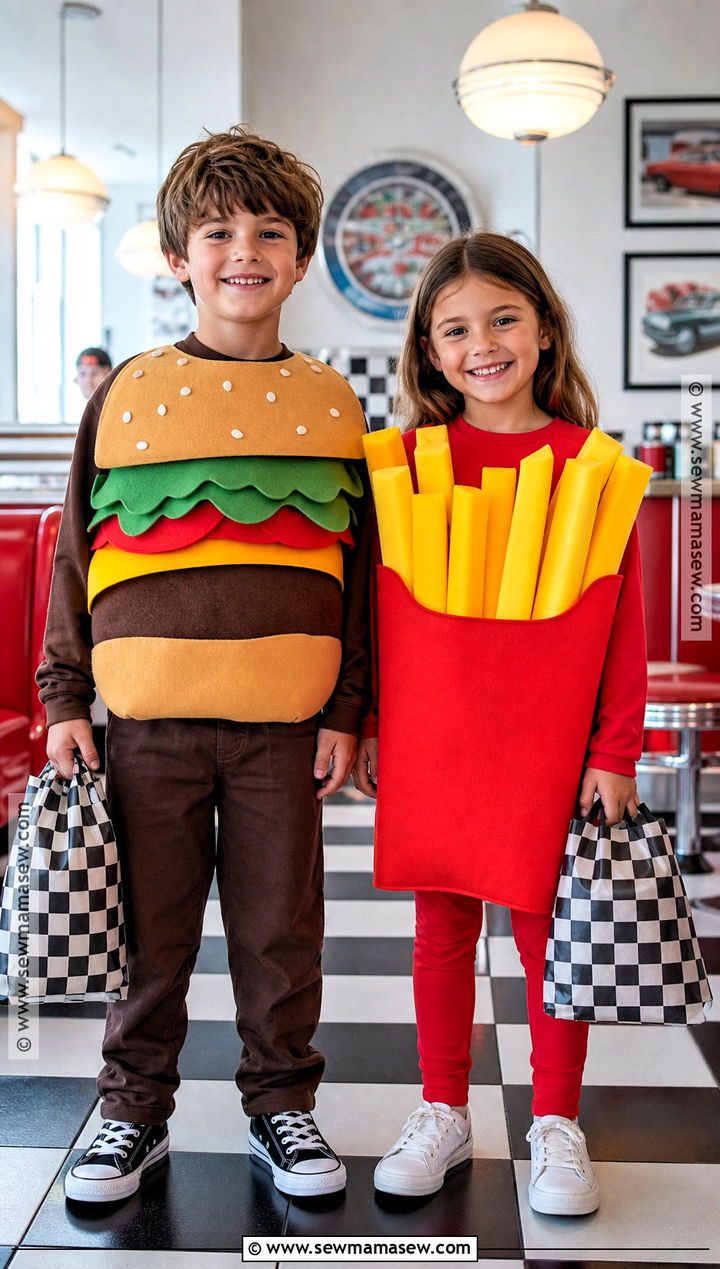 Burger And French Fries Costumes - 35 brother sister halloween costumes