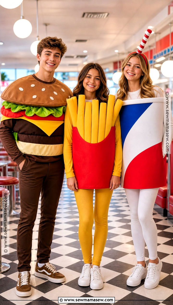 Burger Fries And Soda Trio Costume - 35 trio costume ideas for teens