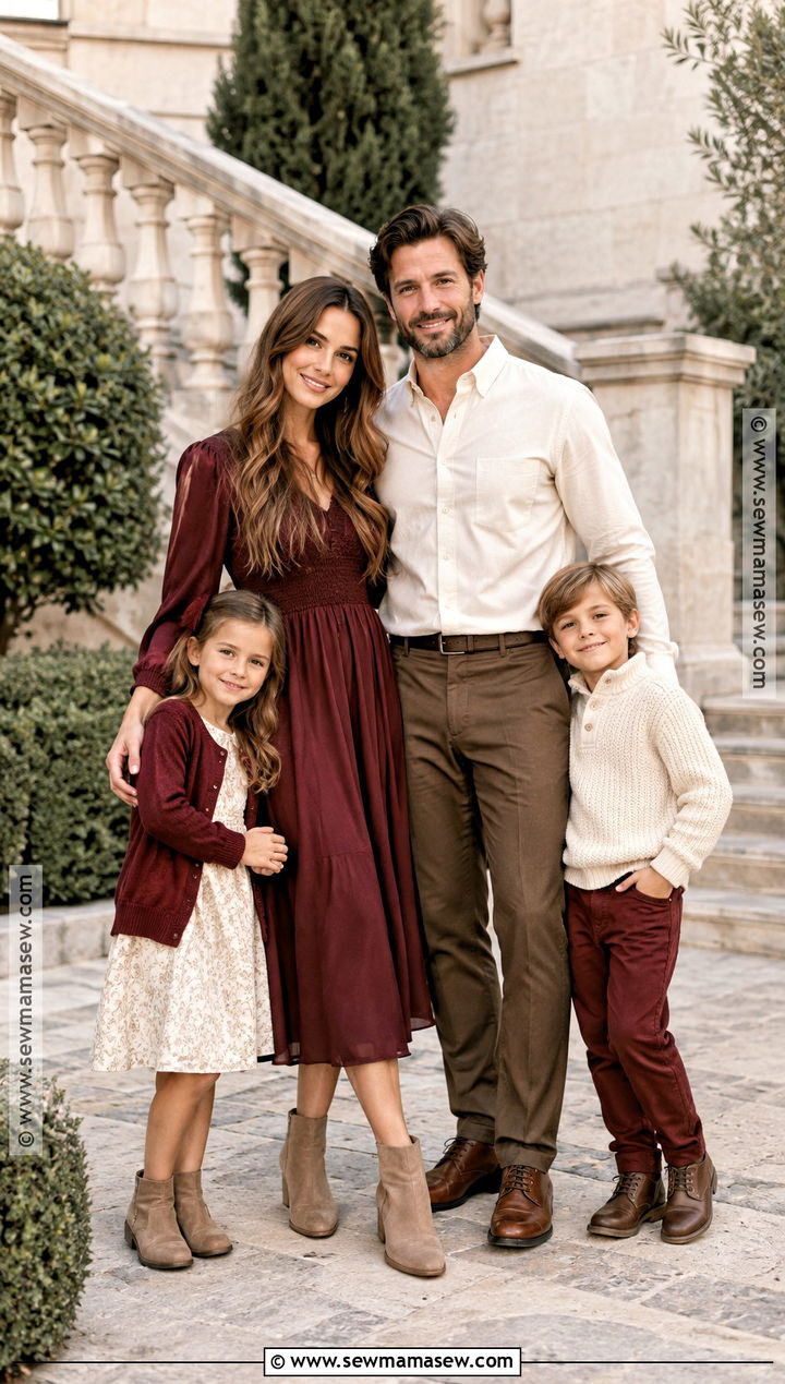 Burgundy And Cream September Family Picture Outfits - 15 family pictures september outfits