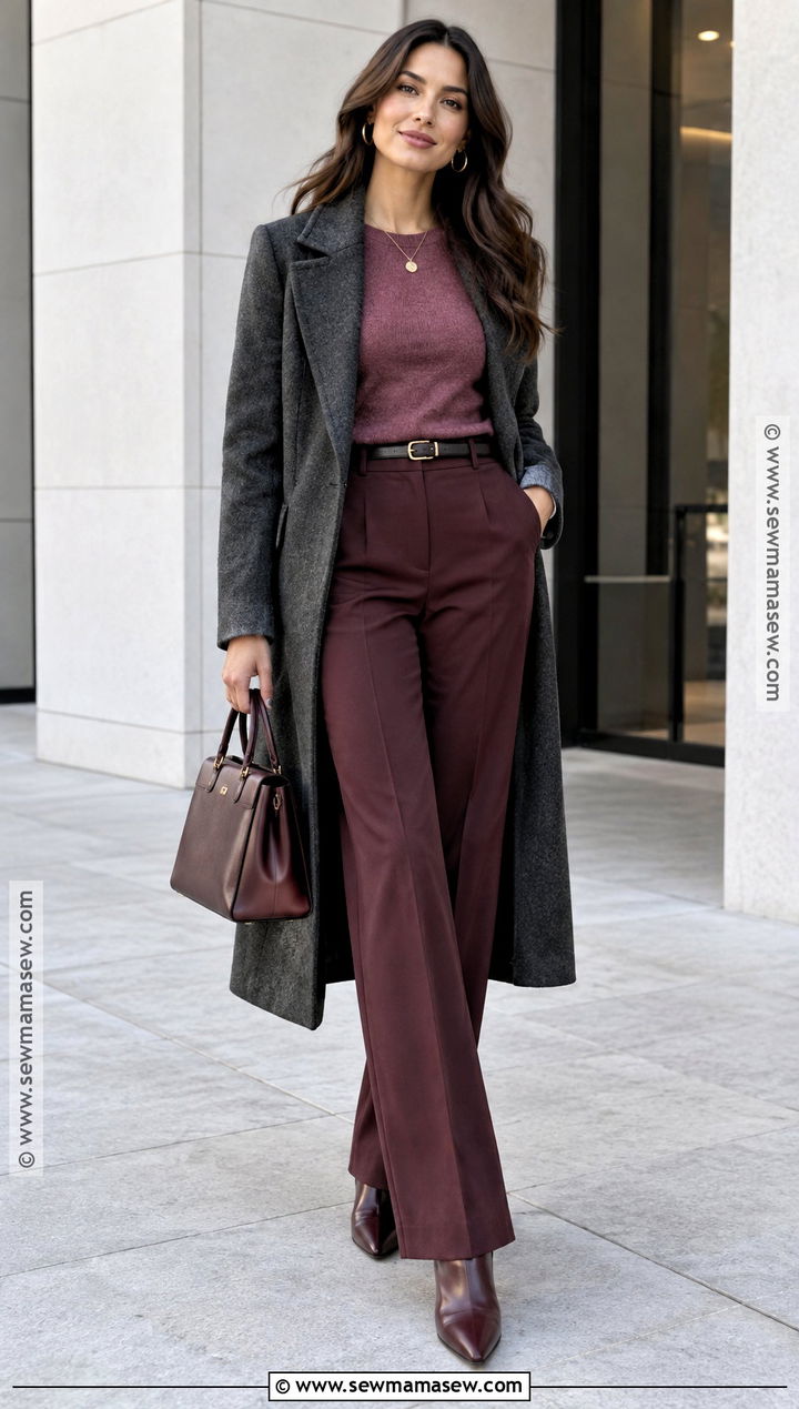 Burgundy Boots With Monochrome Fall Outfit - 15 Cute Fall Boots for Women