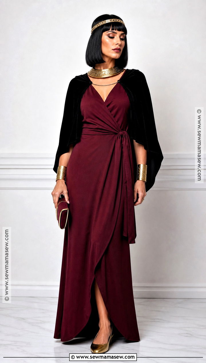 Burgundy Cleopatra Outfit - 30 Cleopatra Halloween Outfit Ideas