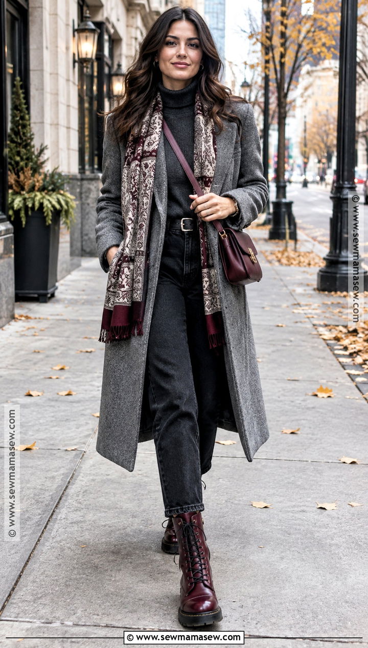 Burgundy Combat Boots With Black Jeans - 15 affordable combat boots for fall and winter