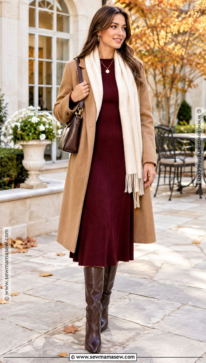 Burgundy Fall Outfit - 15 Fall Fashion Color Ideas