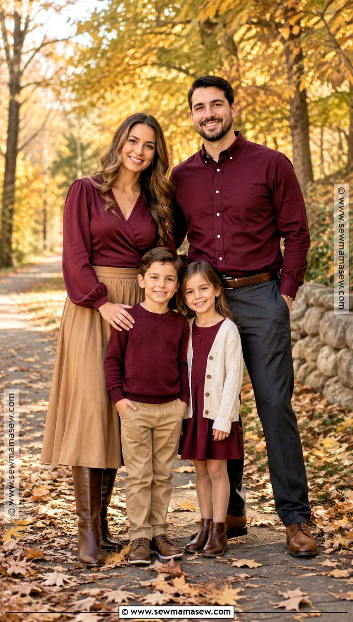 Burgundy Family Shirt Outfit - 15 family fall shirts