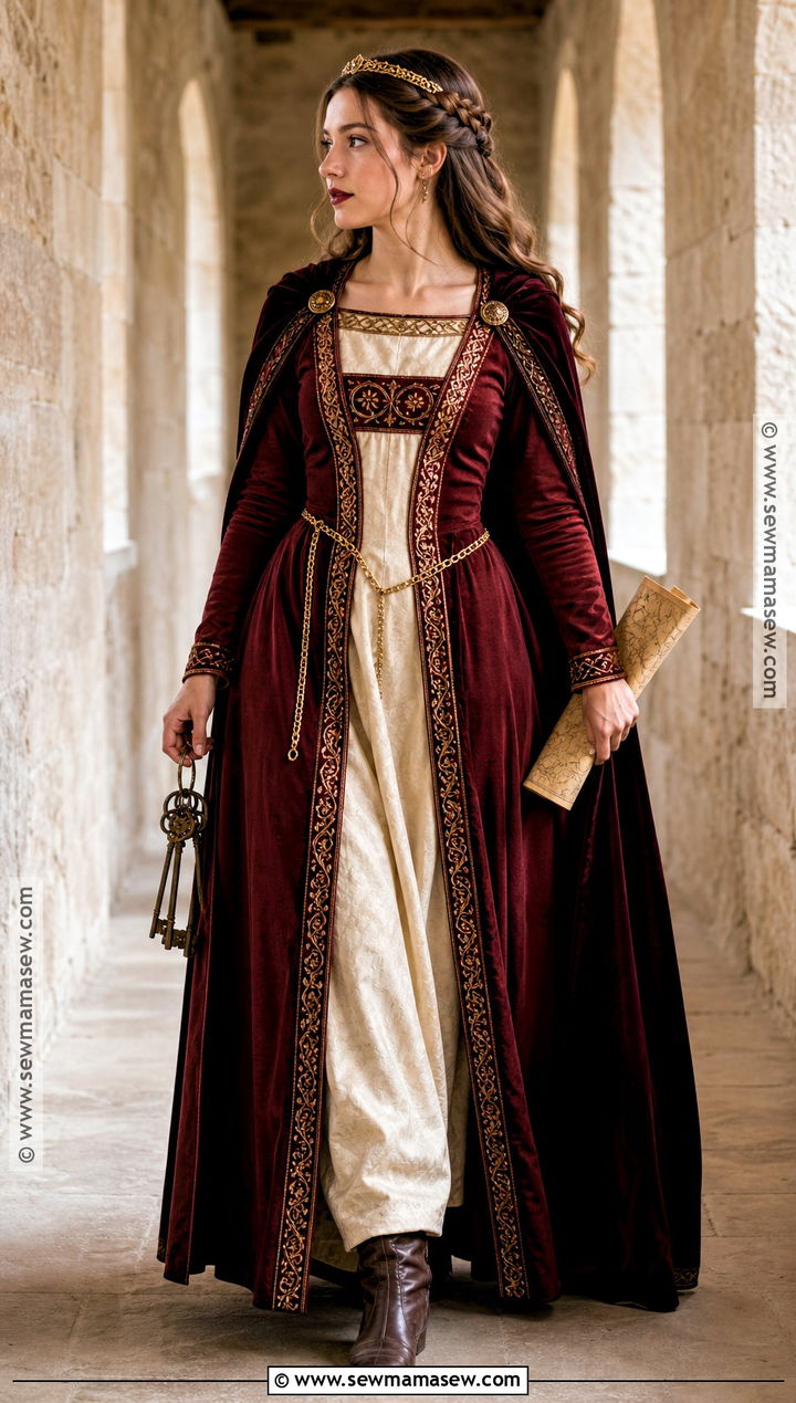 Burgundy Medieval Castle Princess Costume - 35 medieval princess costume ideas