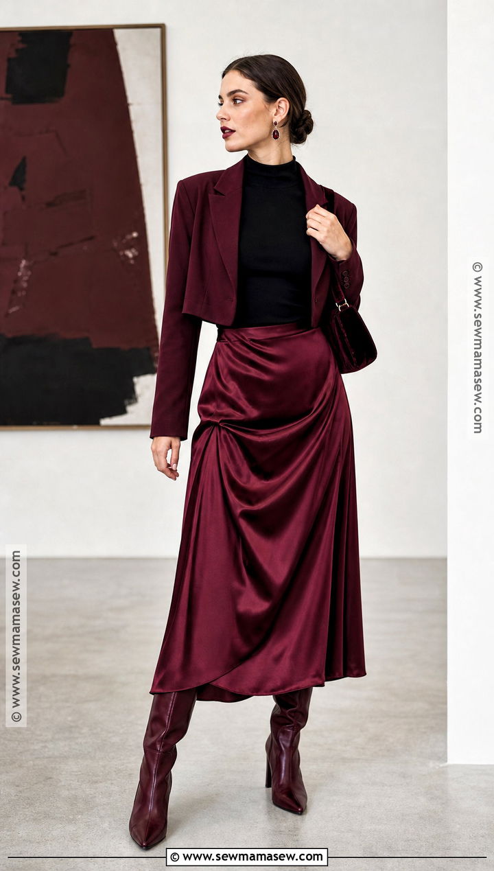 Burgundy Modern Witch Outfit - 40 modern witch outfit ideas