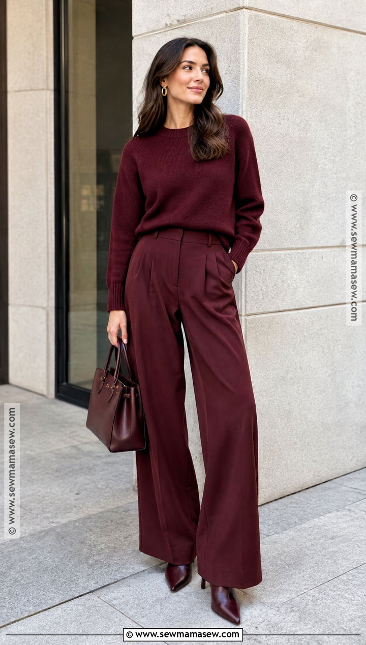 Burgundy Monochrome Outfit - 20 2026 Fall Winter Fashion Trends