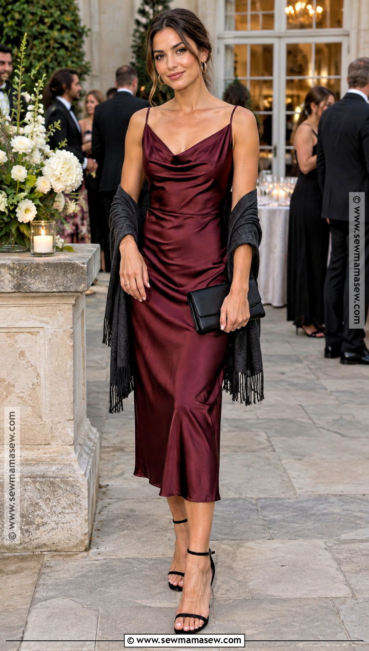 Burgundy September Wedding Guest Dress - 15 september wedding guest dress colors ideas