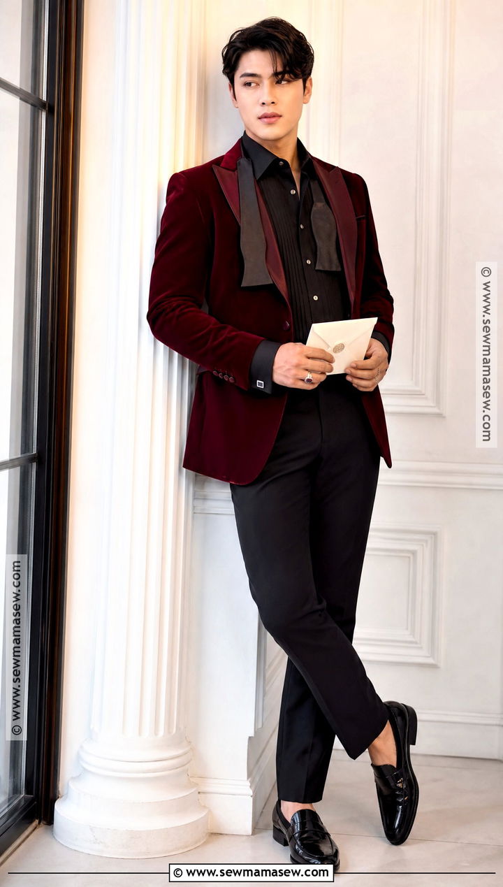 Burgundy Tuxedo Lucifer Costume - 30 Lucifer Costume Ideas
