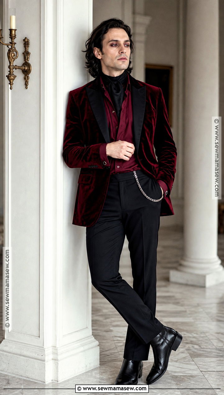 Burgundy Vampire Outfit - 40 vampire outfit ideas for men