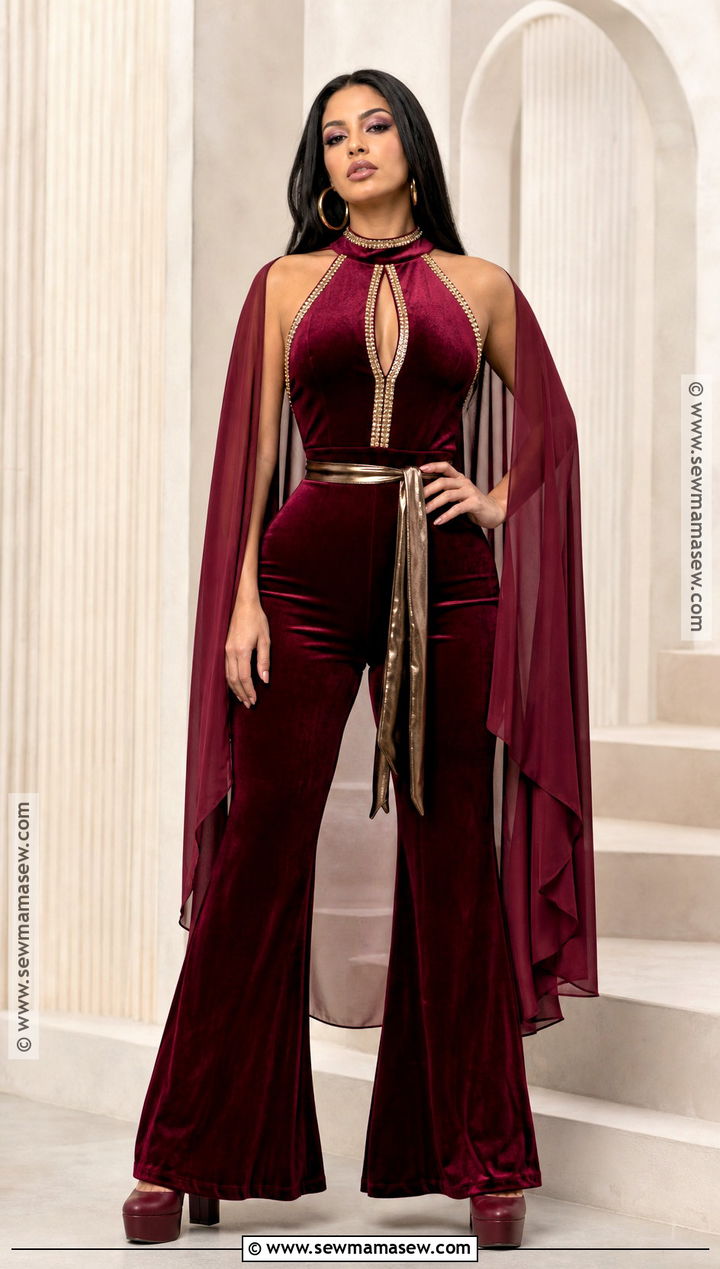 Burgundy Velvet Jumpsuit Cher Costume - 30 cher costume 70's ideas