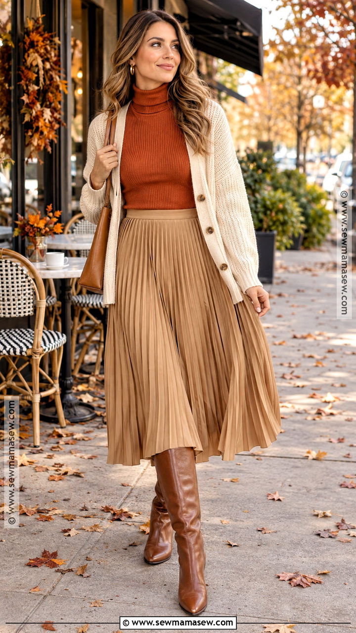 Burnt Orange And Camel Fall Outfit - 20 Fall Palette Outfits
