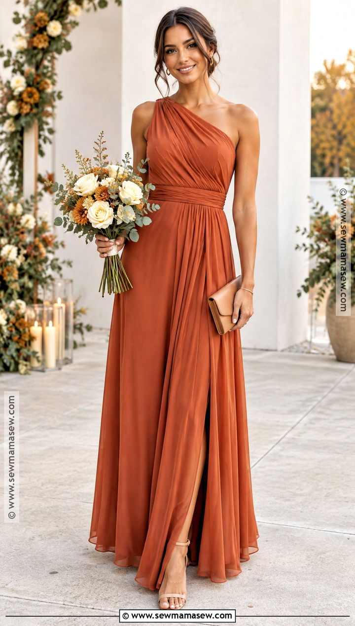 Burnt Orange Convertible Bridesmaid Dress - 15 orange fall bridesmaid dresses