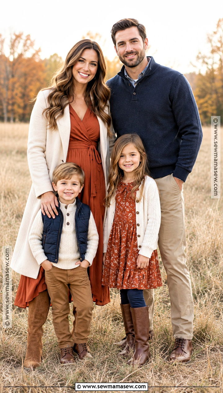 Burnt Orange Fall Family Picture Outfit - 25 outdoor fall family pictures outfits