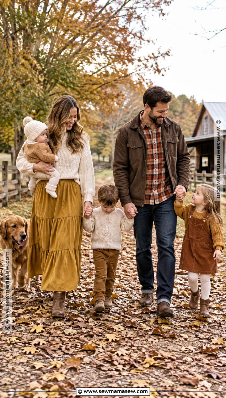 Burnt Orange Mustard and Brown Family Photo Outfits - 15 fall family pictures outfits color schemes burnt orange