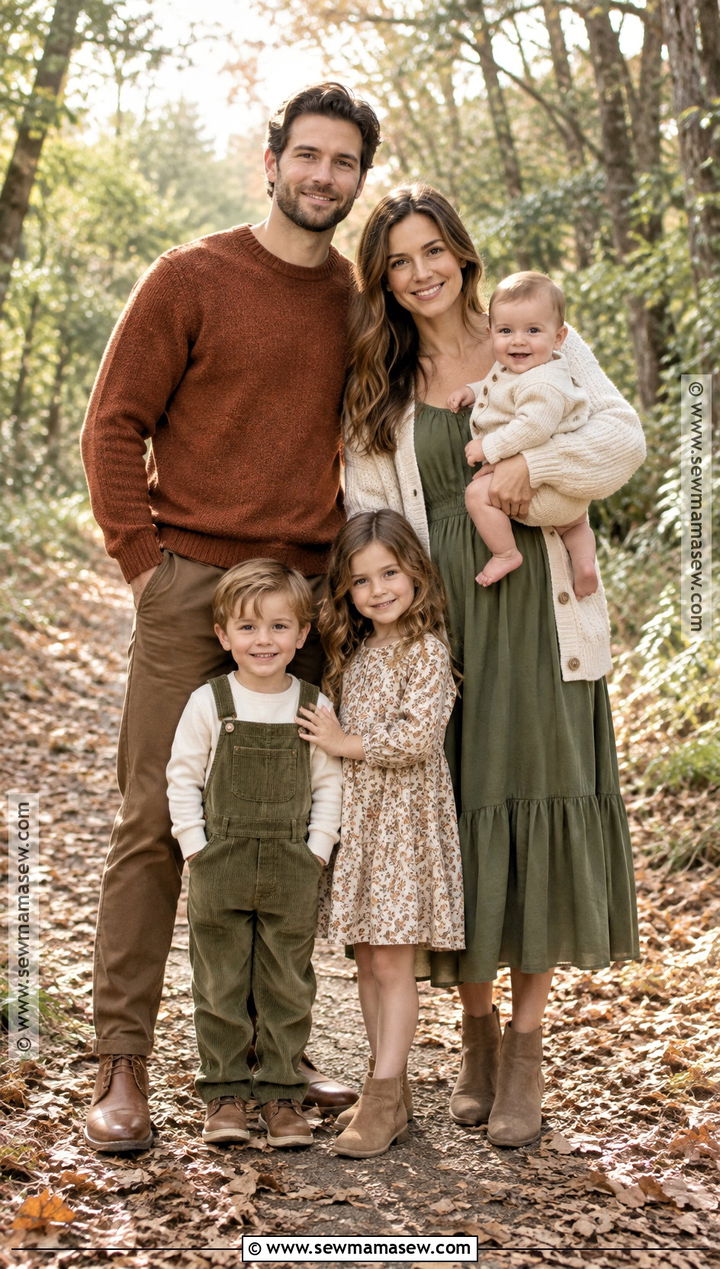 Burnt Orange Olive Green and Cream Family Photo Outfits - 15 fall family pictures outfits color schemes burnt orange