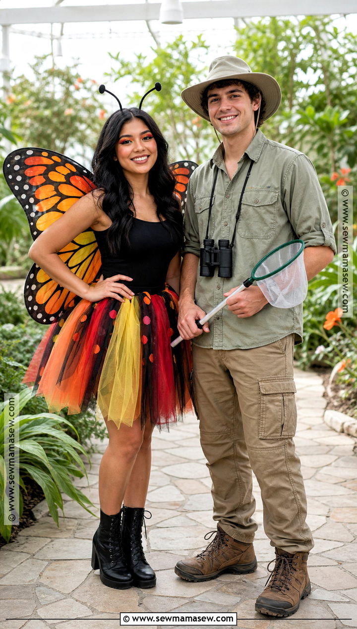 Butterfly And Butterfly Catcher Costume - 30 best couples costumes creative