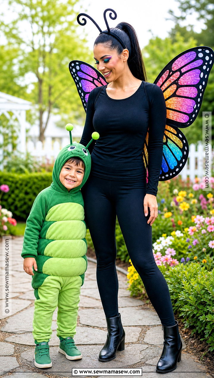 Butterfly And Caterpillar Costume - 35 mommy and me halloween costumes