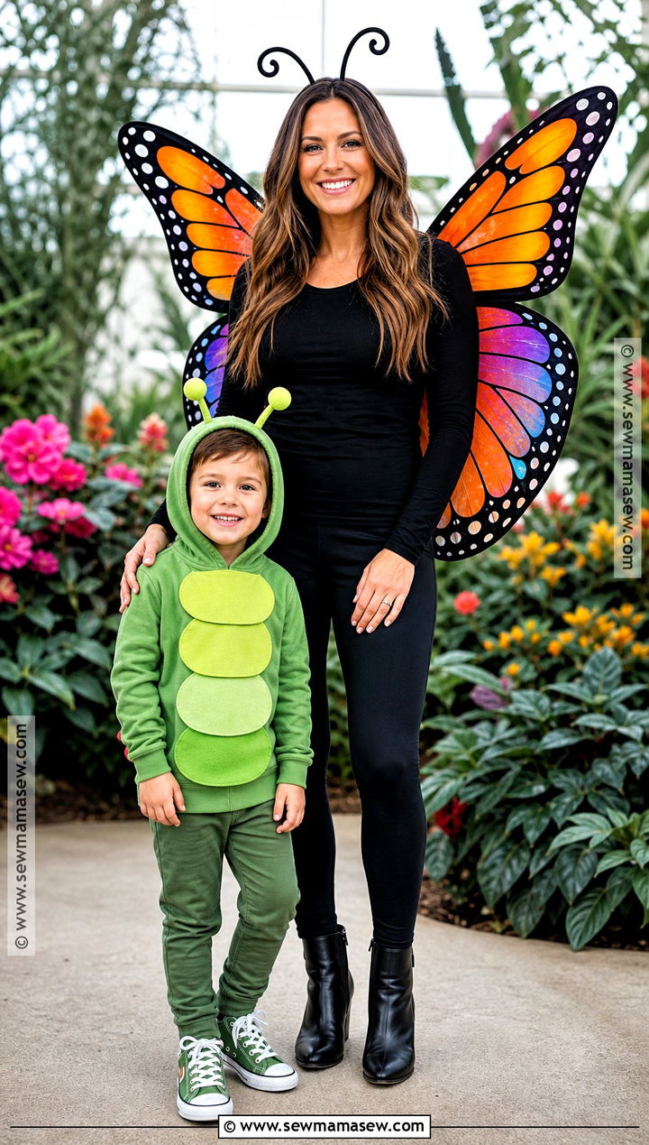 Butterfly And Caterpillar Costume - 30 mom and son costume ideas