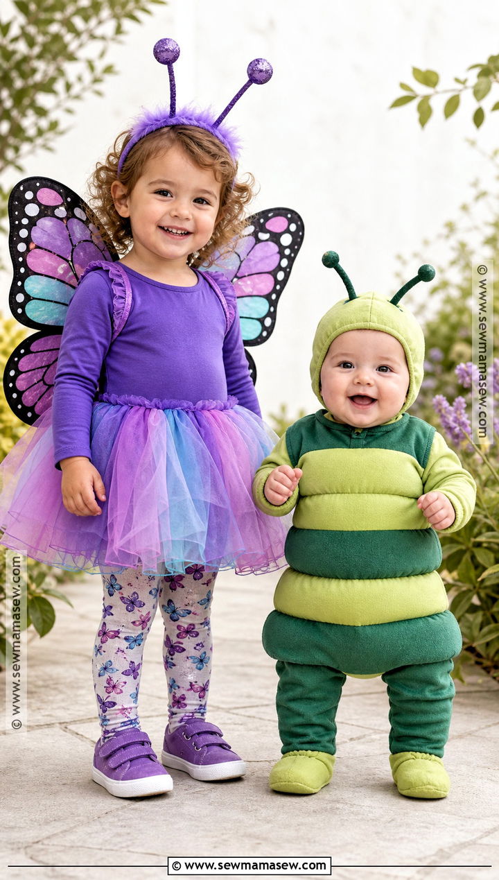 Butterfly And Caterpillar Sister Costumes - 30 sister halloween costumes toddler for babies