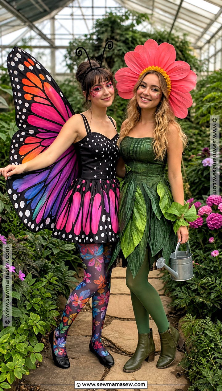 Butterfly And Flower Best Friend Costume - 40 matching costumes for best friends