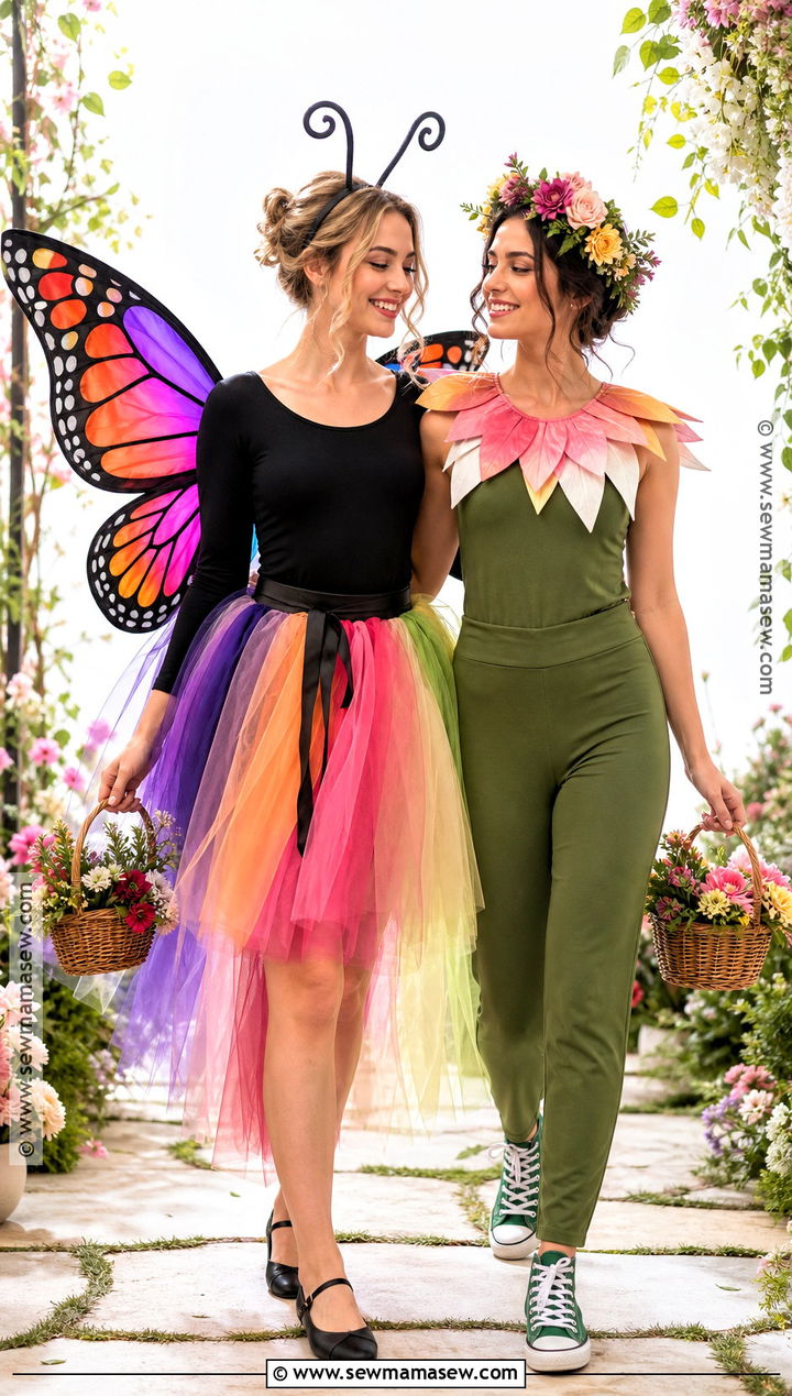 Butterfly And Flower Duo Costume - 35 duo halloween costumes cute