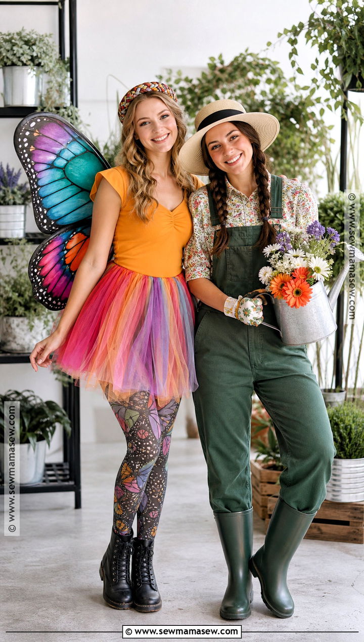 Butterfly And Gardener Bestie Costume - 40 bestie costume ideas