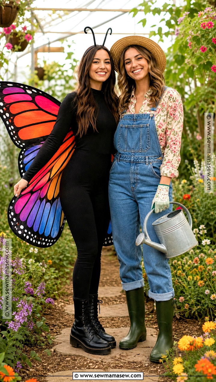 Butterfly And Gardener Costume - 35 best friends halloween costumes