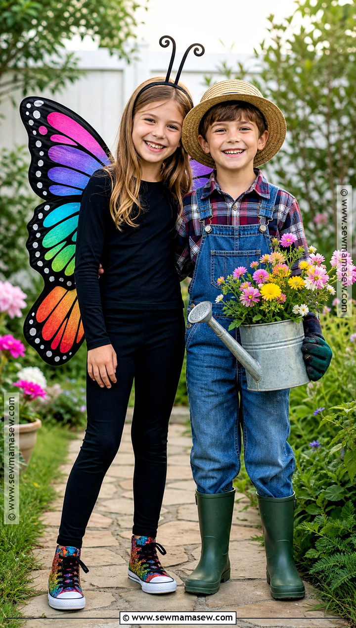 Butterfly And Gardener Costumes - 35 brother sister halloween costumes