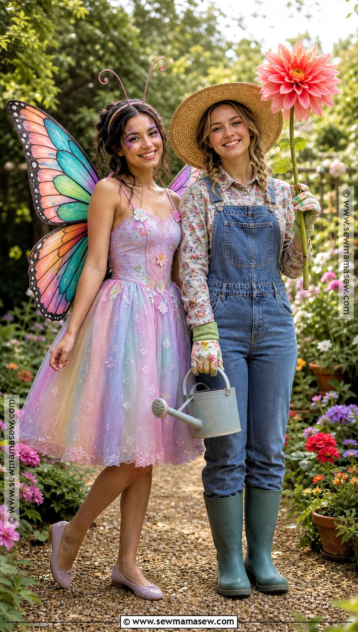 Butterfly And Gardener Friend Costume - 30 friend costume ideas two