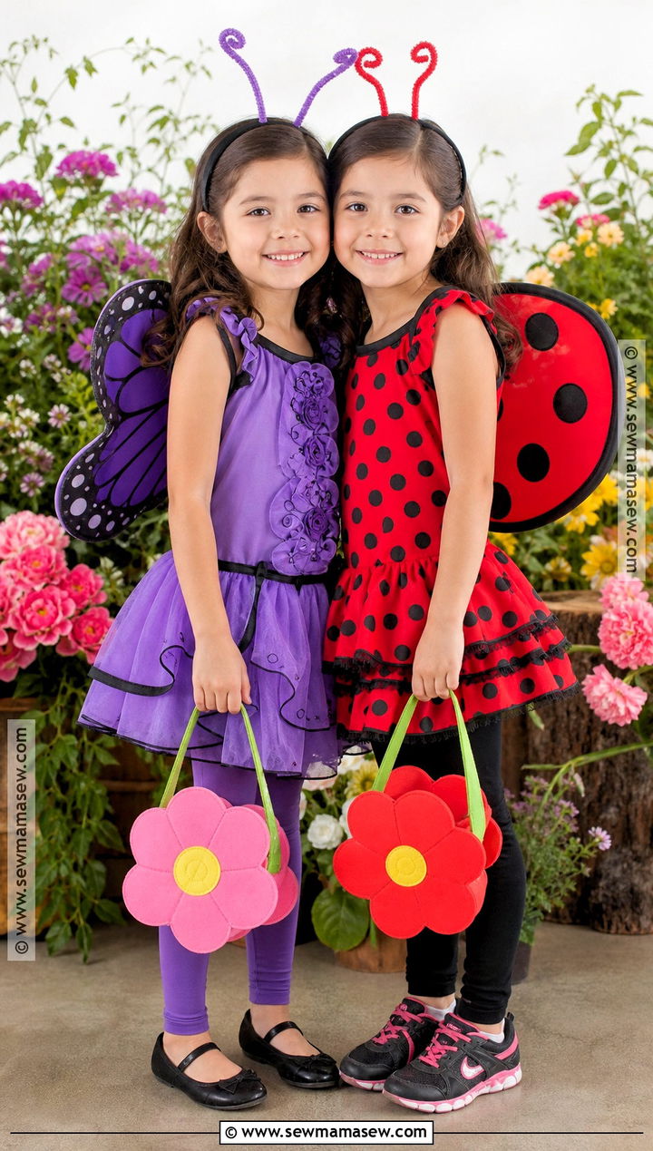 Butterfly And Ladybug Twin Costume - 30 twins halloween costumes
