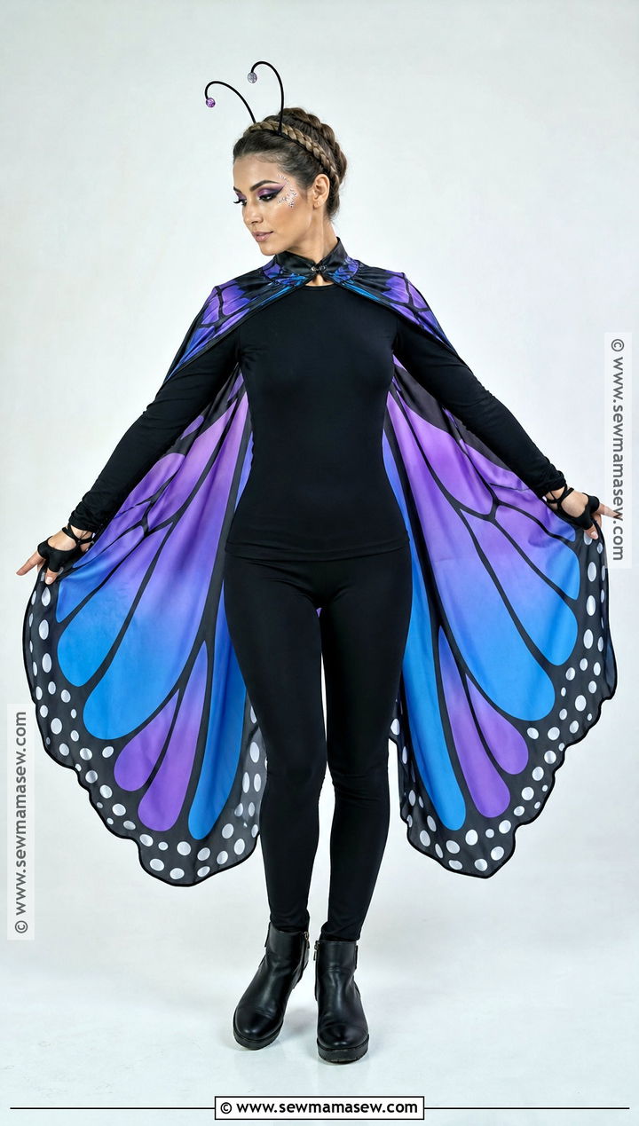 Butterfly Cape Costume With Long Sleeve Bodysuit - 30 Butterfly Costume Women's Ideas