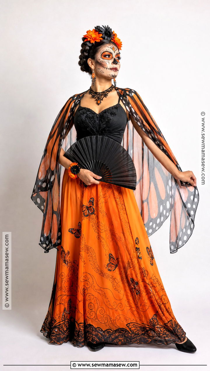 Butterfly Catrina Outfit - 35 day of the dead outfit ideas