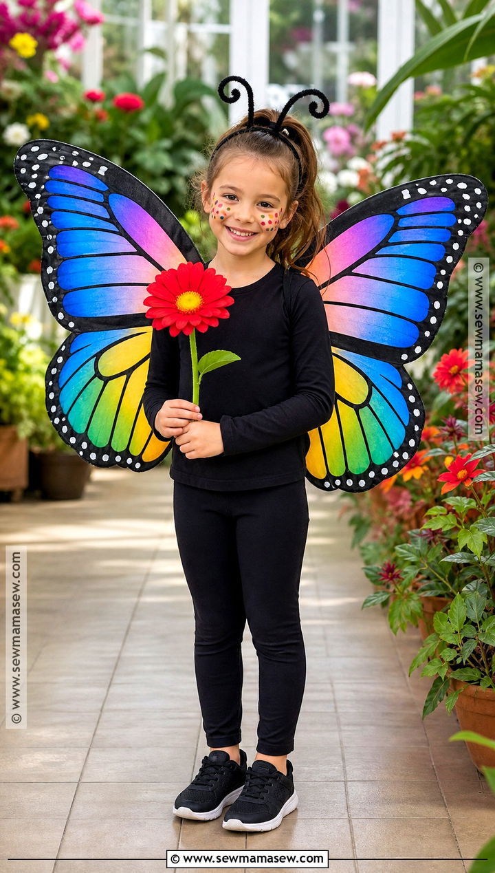 Butterfly Costume With Cardboard Wings - 30 last minute costume ideas for kids