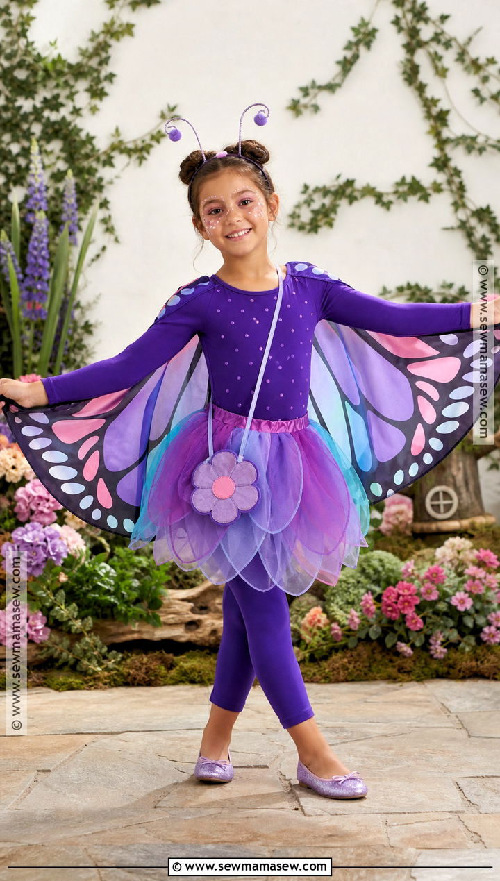Butterfly Costume With Colorful Wings - 30 costume ideas for girls