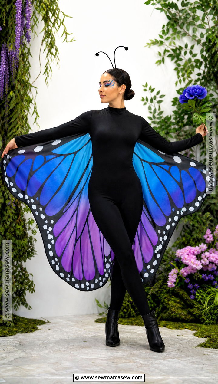 Butterfly Costume With Colorful Wings - 30 costume ideas women easy