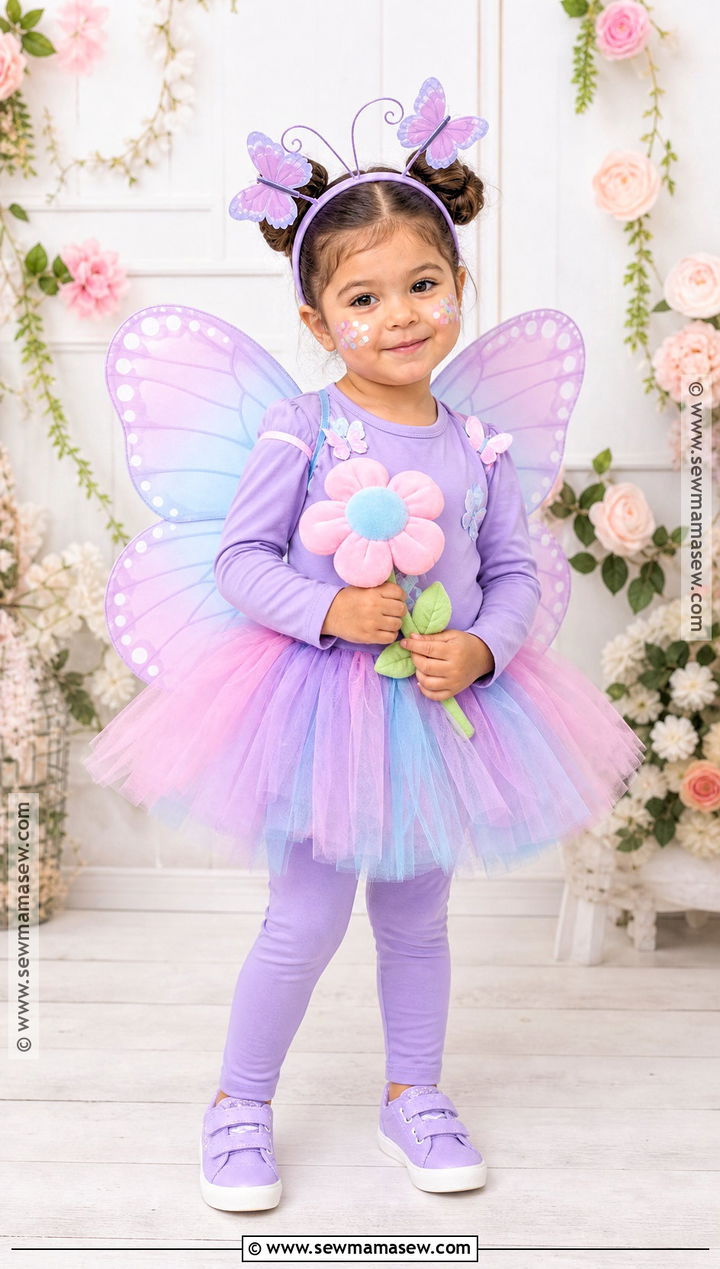 Butterfly Costume With Pastel Wings - 30 toddler girl costume ideas