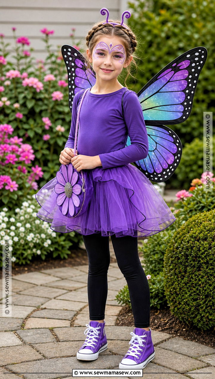 Butterfly Costume With Purple Wings - 40 girls halloween costumes