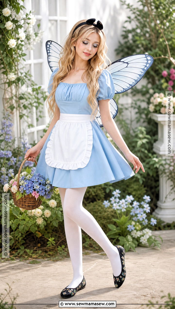Butterfly Garden Alice Costume With Blue Wings - 40 alice costume ideas