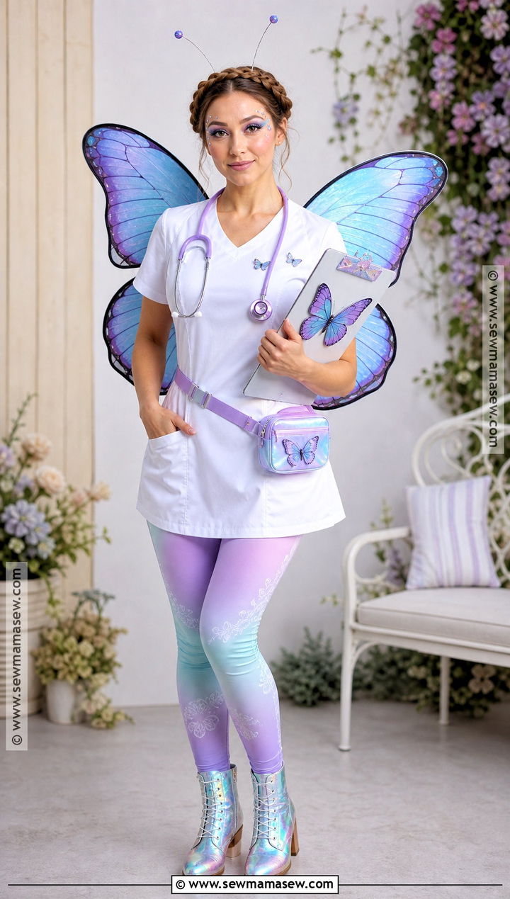 Butterfly Nurse Costume - 30 nurse outfit halloween ideas