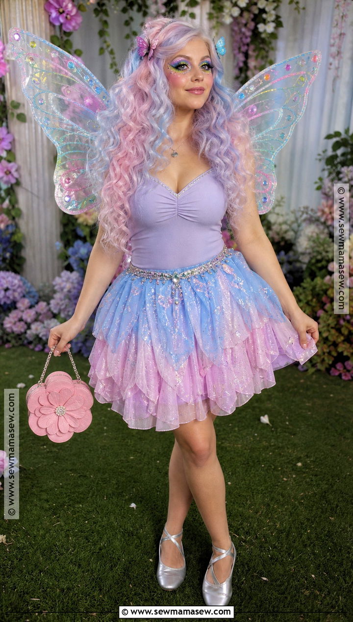 Butterfly Princess Cosplay With Rainbow Eye Makeup - 30 maquillaje cosplay ideas