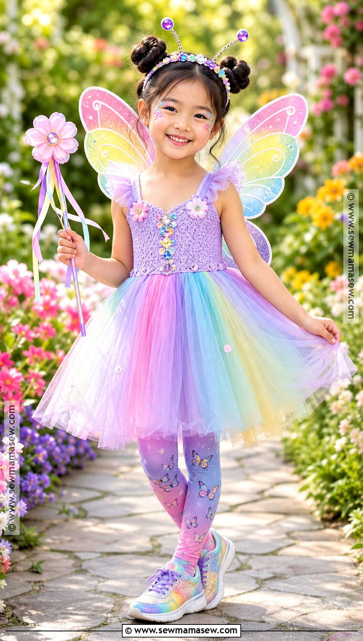 Butterfly Princess Costume With Rainbow Wings - 30 princess dress up ideas