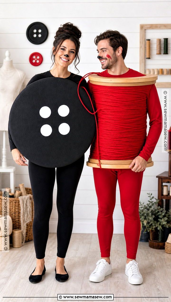 Button And Thread Spool Costume - 30 coraline couple costume ideas