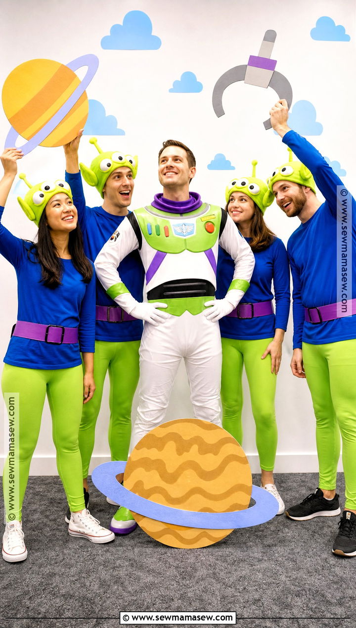 Buzz And Green Aliens Toy Story Group Costume - 35 toy story group costume ideas