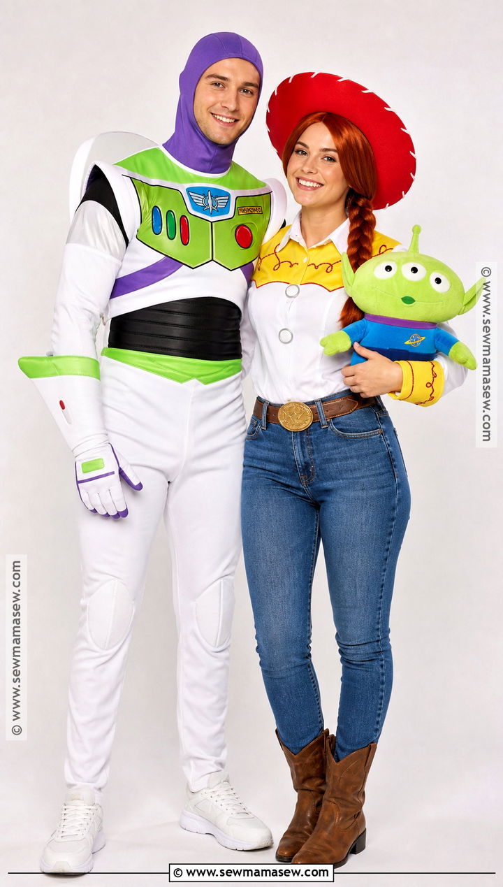 Buzz Lightyear And Jessie Costume - 50 couples halloween costume ideas