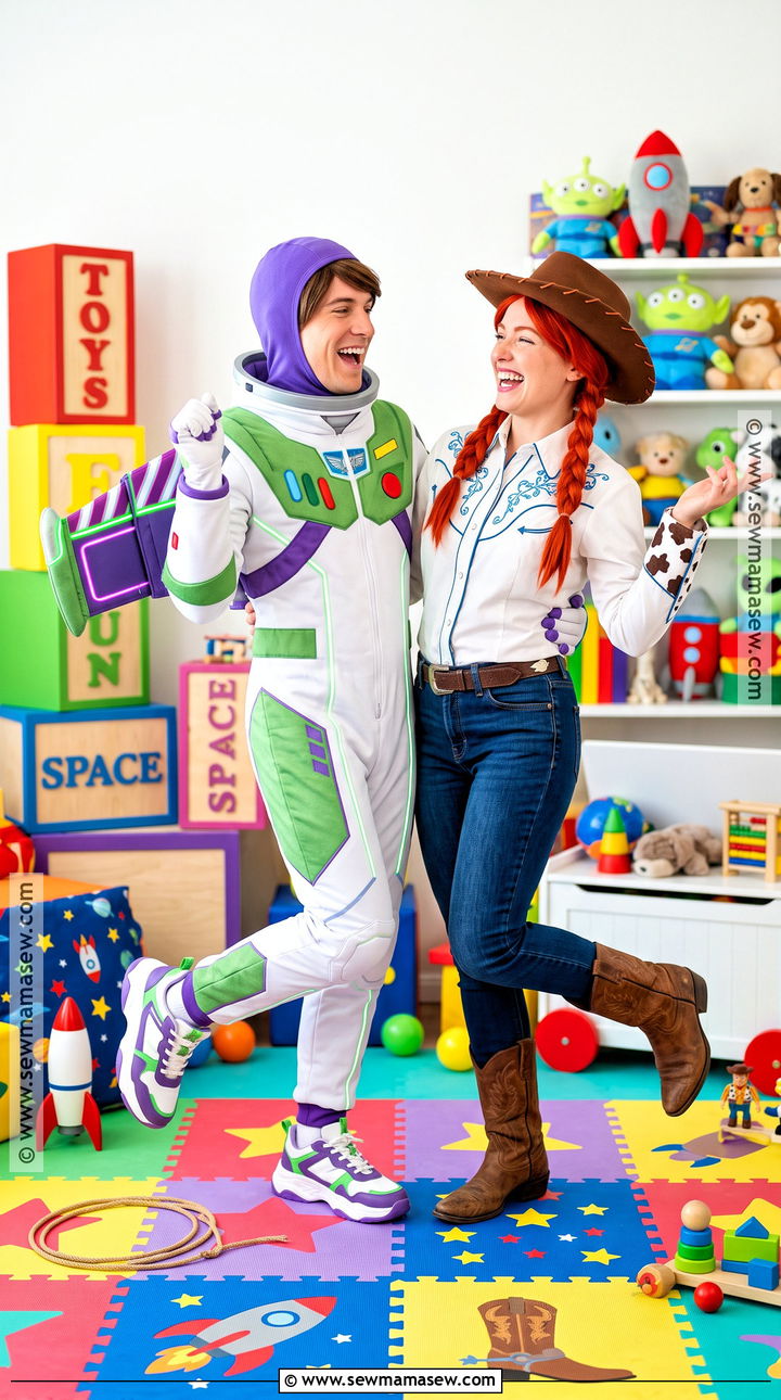 Buzz Lightyear And Jessie Couple Costume - 40 disney couple costumes